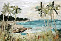 Tropical beach outdoors painting nature.