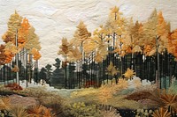 Autumn forest painting pattern land.