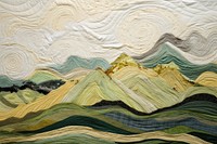 Hills landscape painting art.