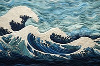 Japanese waves pattern nature ocean.