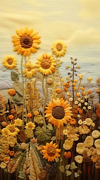 Sunflowers landscape plant art