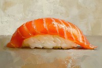 Salmon sushi seafood fish dish.