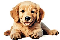 Cute baby golden retriever puppy mammal animal dog. AI generated Image by rawpixel.