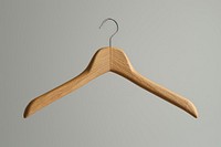 Oak wood clothe hanger  gray gray background simplicity.