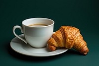 Coffee cup mockup croissant bread food.