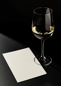 Glass wine paper drink.