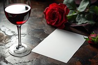 Flower glass wine rose.