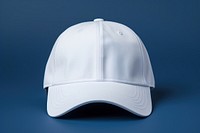White blank cap  blue drinkware headgear.