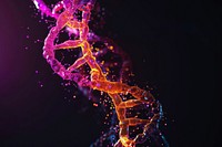 DNA biology purple black background.