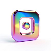Social media icon iridescent white background accessories technology.