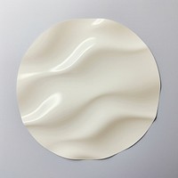 Round Glued Sticker on paper porcelain simplicity dishware.