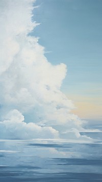 Cloudy sky outdoors painting nature.