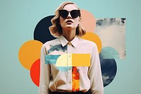 Collage Retro dreamy shirt adult sunglasses creativity.