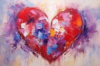 Modern art of a heart painting abstract backgrounds.