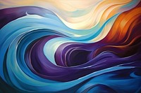 Modern art of waves painting abstract pattern.