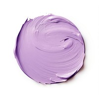 Pale purple flat paint brush stroke white background abstract lavender.