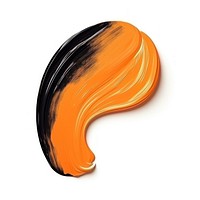 Pastel black orange flat paint brush stroke white background confectionery invertebrate.