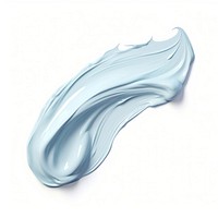 Pastel light cream blue flat paint brush stroke white background simplicity toothpaste.