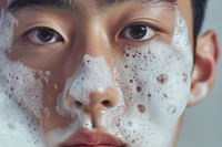 Korean man skin face forehead.