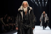 Thai male elder model fashion clothing runway.