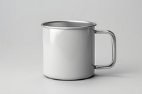 Stainless enamel mug  coffee drink gray.