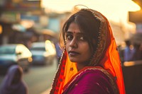 Confident Indian woman portrait looking adult.