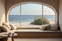 Window see seascape furniture room architecture.