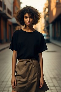 Skirt fashion sleeve street.