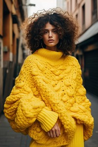 Sweater knitted fashion street