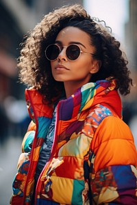 Jacket sunglasses portrait fashion.