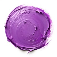 Purple flat paint brush stroke shape white background concentric.