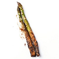 Asparagus with burnt vegetable plant food.