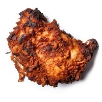Fried chicken with burnt meat food pork.