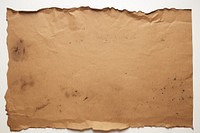 Kraft paper with burnt backgrounds texture white background.