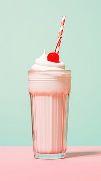 Retro photography of a milkshake smoothie dessert drink.