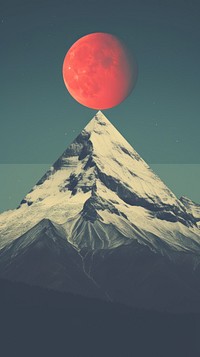 Retro photography of mountains astronomy outdoors nature.