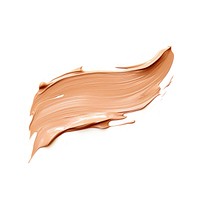Rose gold flat paint brush stroke white background abstract pattern.