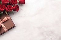 Chocolate gift box and roses for valentine day flower plant celebration. AI generated Image by rawpixel.