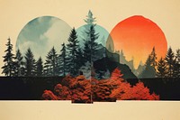  Forest landscape outdoors painting. AI generated Image by rawpixel.