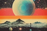  Ocean landscape astronomy nature. AI generated Image by rawpixel.