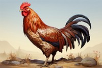  Chicken chicken poultry animal. AI generated Image by rawpixel.
