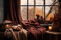 Cozy autumn vibes background window architecture comfortable. AI generated Image by rawpixel.