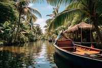  Cruise the Mekong Delta in Vietnam outdoors vehicle boating. AI generated Image by rawpixel.