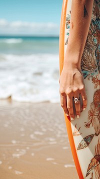  Surfs in the beach outdoors summer nature. AI generated Image by rawpixel.