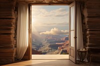  Grand canyon door furniture nature. AI generated Image by rawpixel.