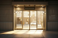  Subway door lighting architecture. AI generated Image by rawpixel.