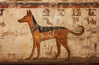 Egyptian wall painting ancient animal.