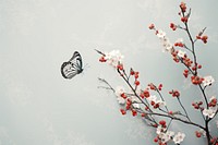 Butterfly chinese Style butterfly outdoors blossom.