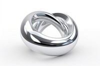 Circle twisted platinum jewelry silver.