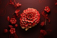 Chinese New Year style of Brain pattern flower dahlia.